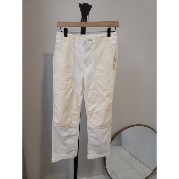 Pilcro Jeans 2 Tone Cream On White Sz 26 P High Rise Cotton Stretch New Nwt